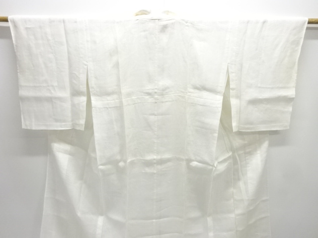  アンティーク　本麻　透かし織　枝葉模様長襦袢